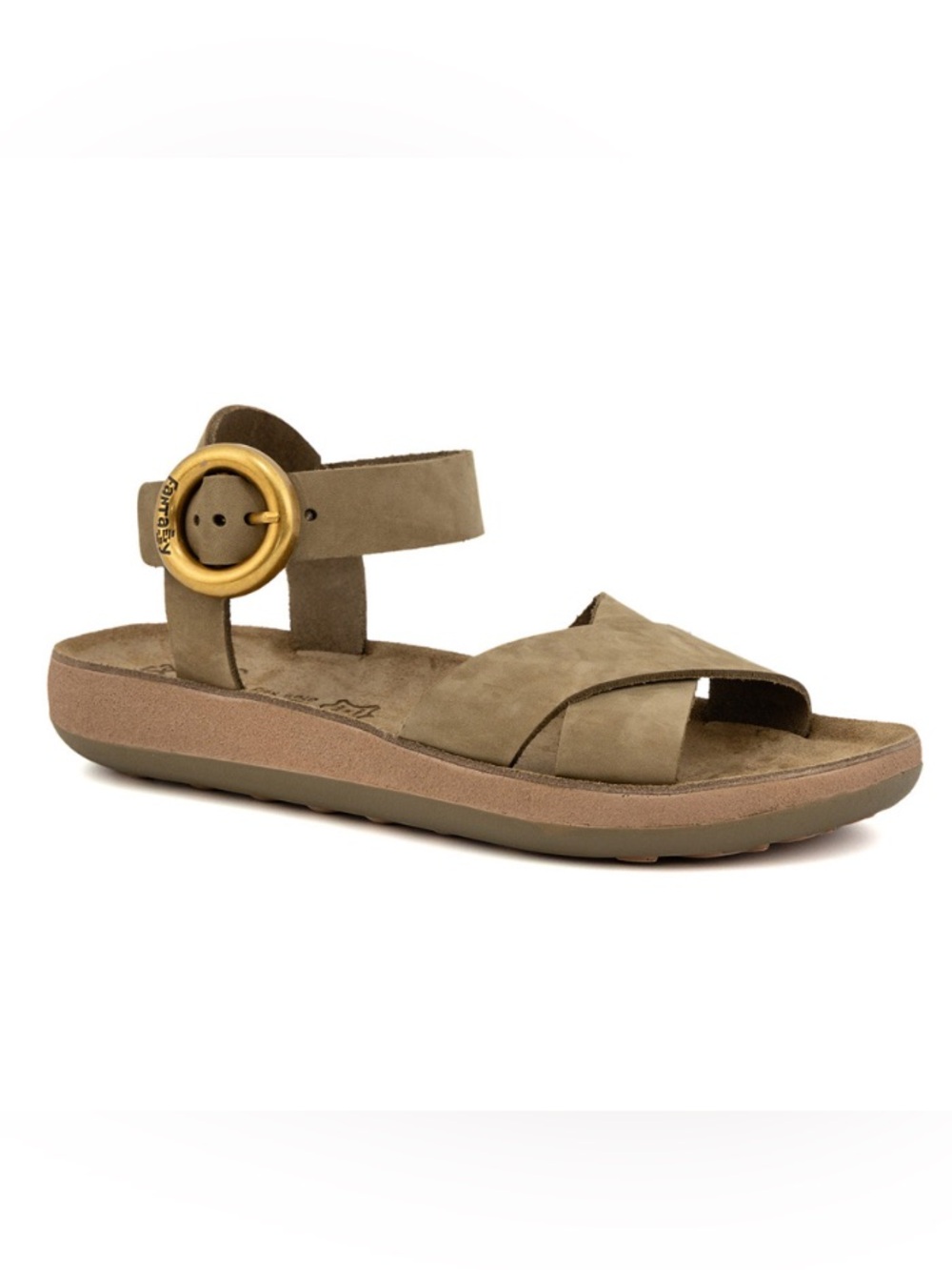 NWOT Fantasy Sandals 100% Leather Made in Greece Tan Size EU41/US 11